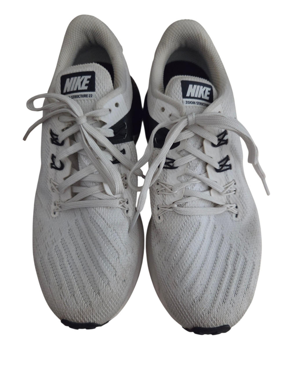 Nike Zoom Structure 22 White and Black Running Shoes